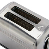 Cookworks illuminated 2 slice toaster brushed stainless steel (British brand)
