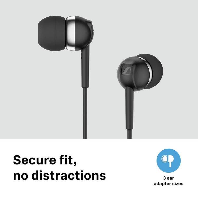 Sennheiser CX 80S in-ear wired headphones black, imported from the UK