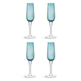 Habitat Japonica prosecco glasses set of 4 teal, imported from the UK