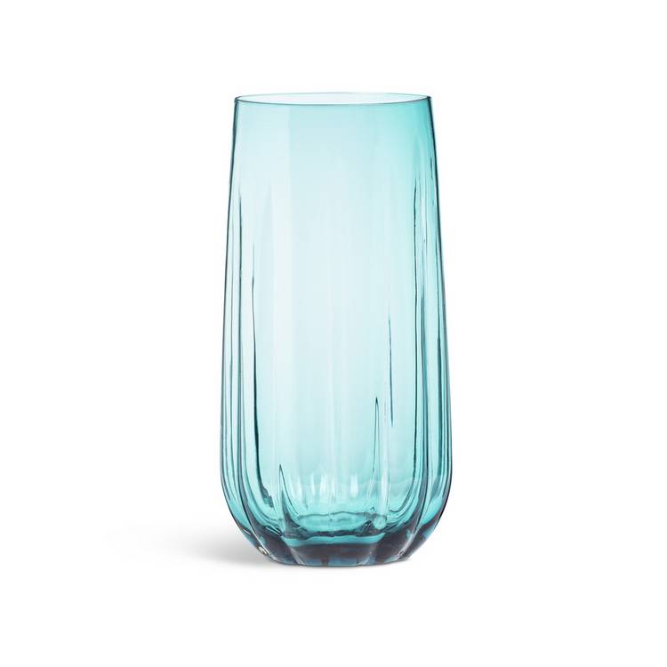 Habitat Japonica hi-ball glasses set of 4 teal tinted - British product