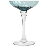 Habitat Japonica champagne coupe set teal glass, imported from the UK