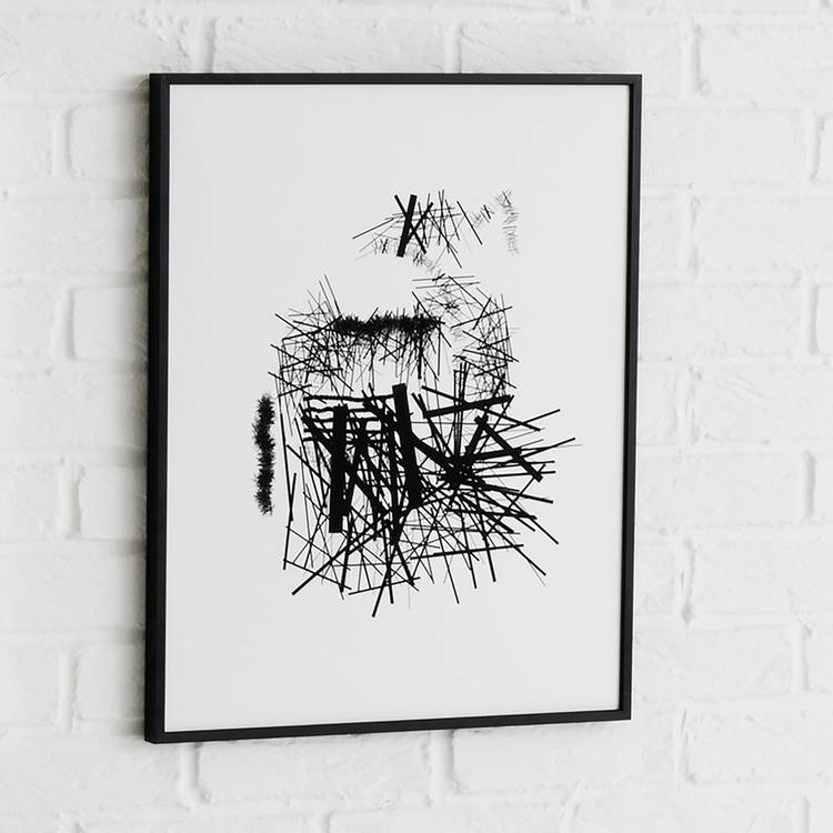 Habitat dark birch picture frame 50x70cm, imported from the UK