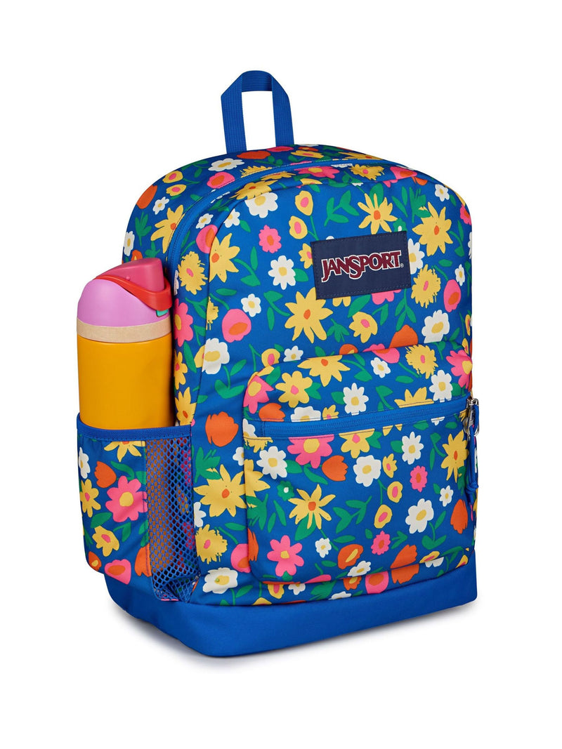 Jansport backpack Blue Floral Cross Town Plus, imported from the UK
