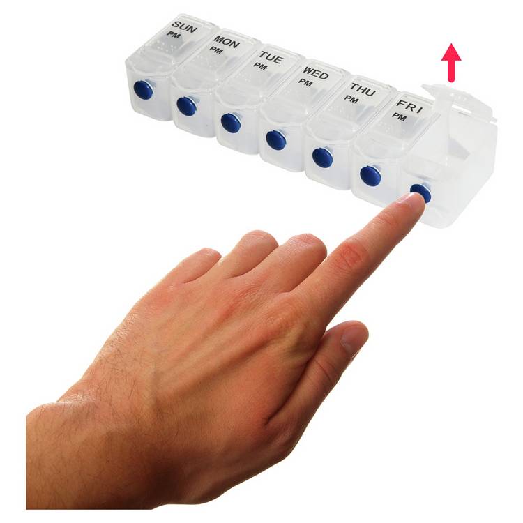 Safe and Sound weekly AM PM pill box - British product