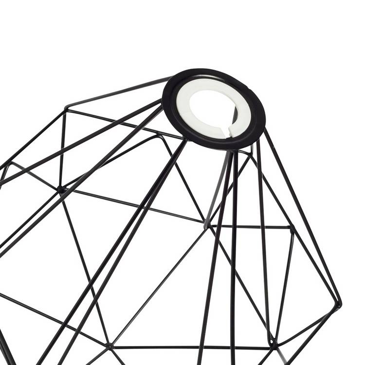 Argos Home black wire easy fit lampshade 25cm, imported from the UK