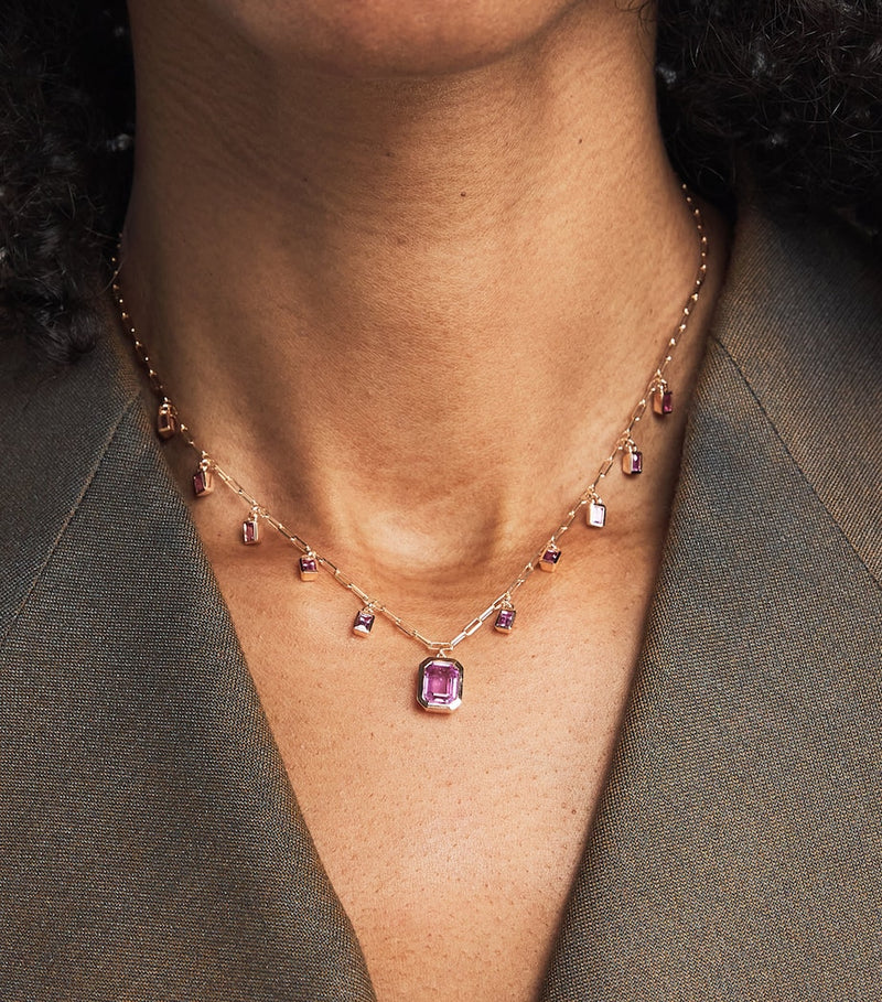 SHAY rose gold sapphire illusion choker - British product