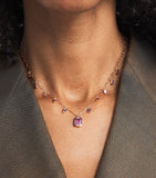 SHAY rose gold sapphire illusion choker - British product