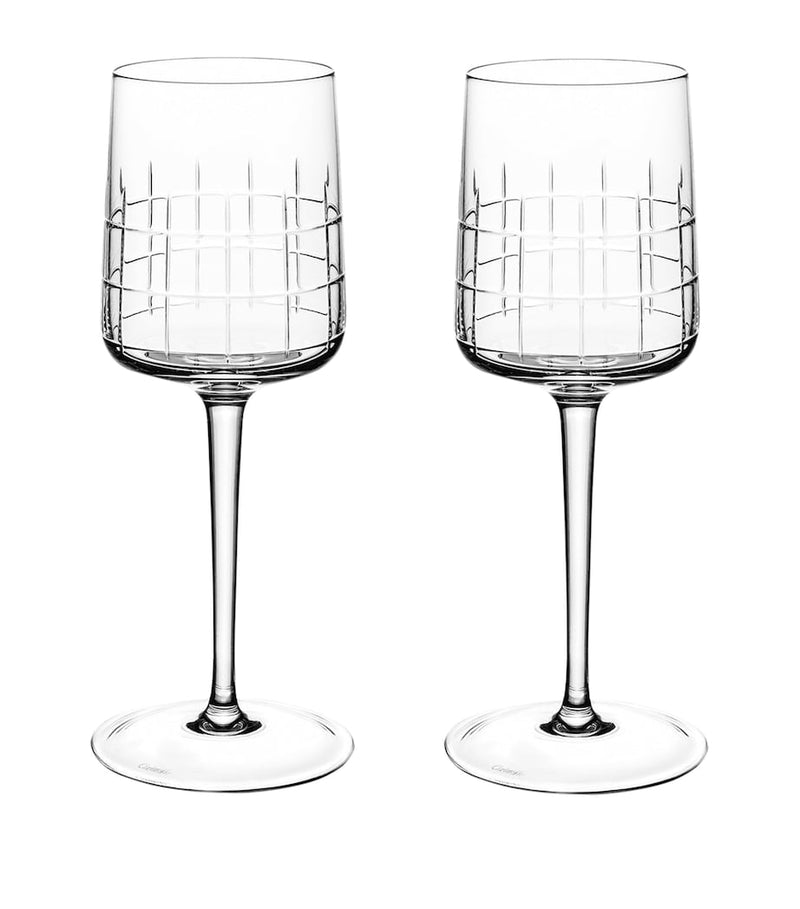 Christofle Graphik water goblets set of 2 240ml - British product