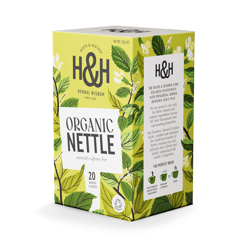 Heath & Heather Organic Nettle Tea 20 Bag, UK version
