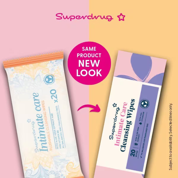 Superdrug Intimate Care Wipes x20 (British brand)