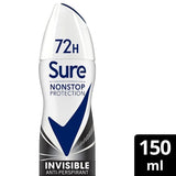 Sure Antiperspirant Deo Aerosol Nonstop Inv B&W 150ml GOODS Superdrug