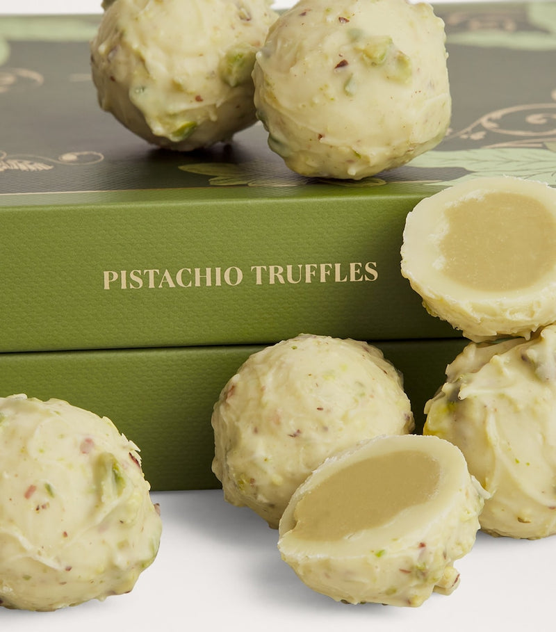 Harrods 15-piece pistachio truffles in white chocolate 200g, UK version