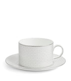 Wedgwood Gio Platinum Teacup and Saucer Set (British brand)