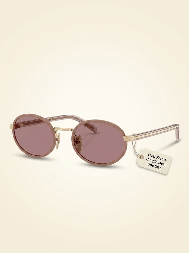 Prada oval sunglasses PR B56S gold pink (British brand)