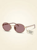 Prada oval sunglasses PR B56S gold pink (British brand)