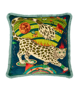 Harrods Emma J Shipley Velvet Snow Leopard Cushion 46cm x 46cm- Buy online at McGrocer