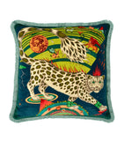 Emma J Shipley velvet snow leopard cushion 46cm x 46cm - British product