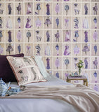 Cole & Son Harrods Couture Carousel wallpaper lavender, British brand