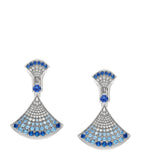 Bvlgari Divas Dream earrings in white gold with diamonds and sapphires - British product