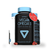 Holland & Barrett SuperSelf Vegan Omega-3 from Algae Oil with Flaxseed Oil, Astaxanthin, Vitamin E 60 Softgels- Buy online at McGrocer