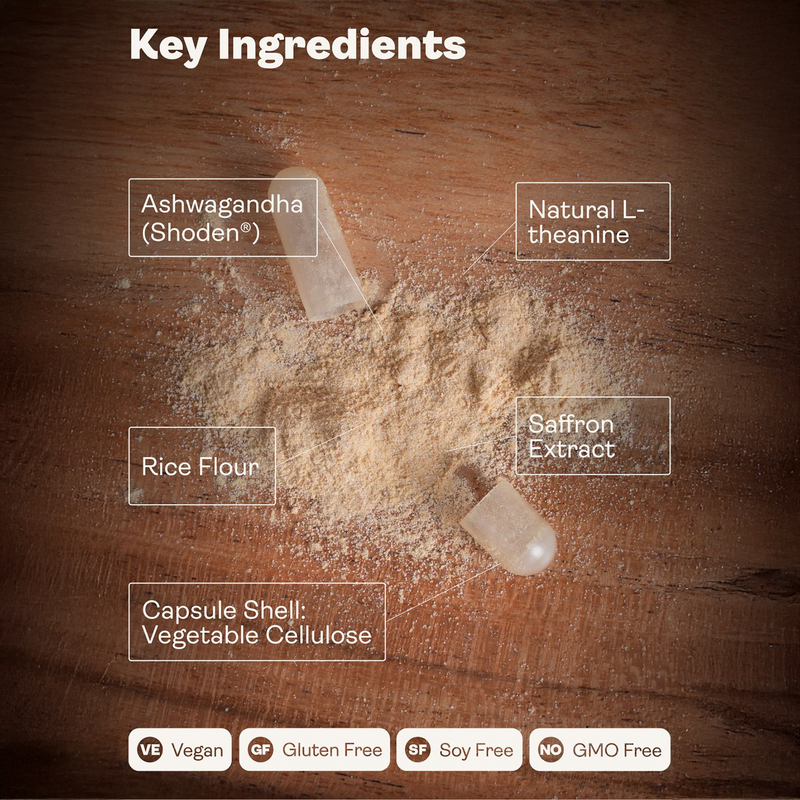 Chillaxcine Ashwagandha L-theanine Saffron 60 capsules, UK version