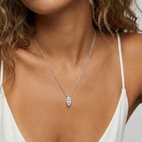 Superdrug MUCHV Marquise Stone Necklace in 14k Gold or Silver 40cm- Buy online at McGrocer