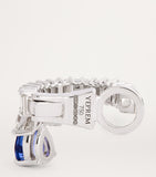 Yeprem white gold diamond and sapphire ear cuff - British product