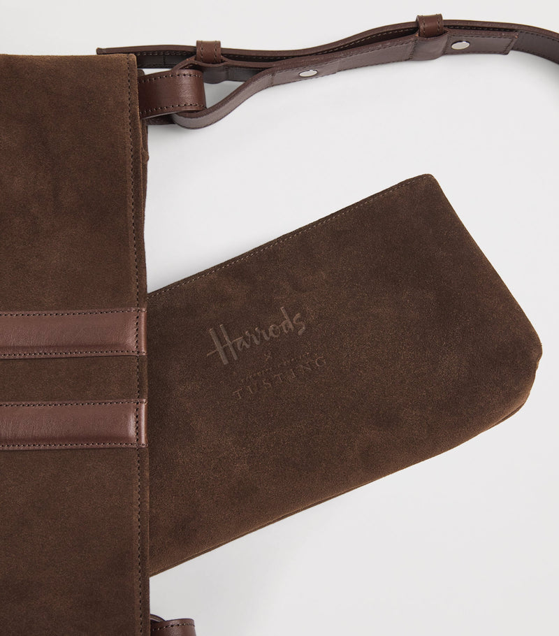Harrods suede H tote bag - British product