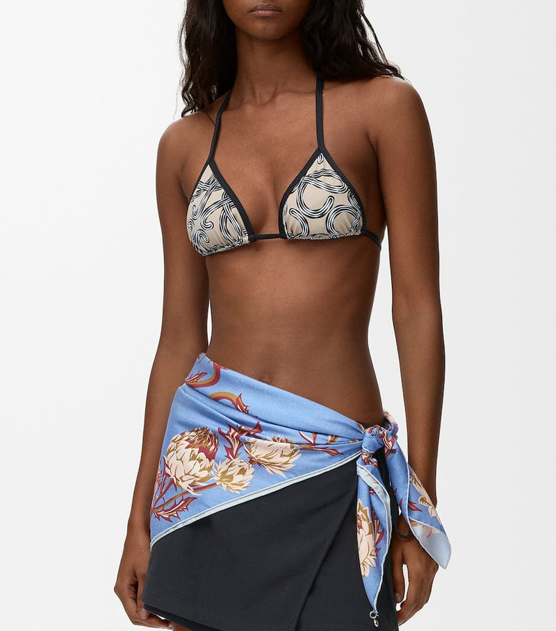 LOEWE silk anagram scarf Paula's Ibiza 90x90cm - British product