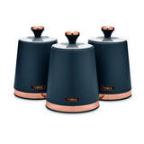 Tower Cavaletto storage jars pack of 3 midnight blue (British brand)