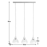 Argos Home Kanso glass 3 light pendant ceiling light - British product