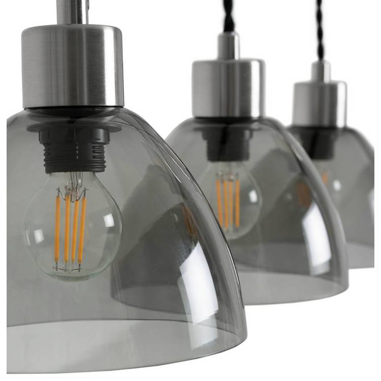 Argos Home Kanso glass 3 light pendant ceiling light - British product