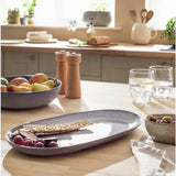 Habitat blue stoneware serving platter 36cm, imported from the UK