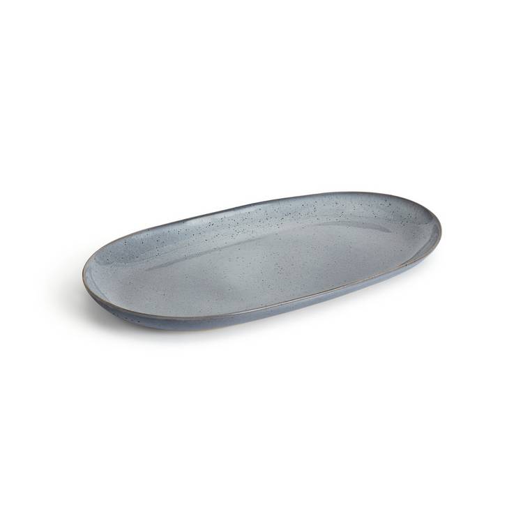 Habitat blue stoneware serving platter 36cm, imported from the UK