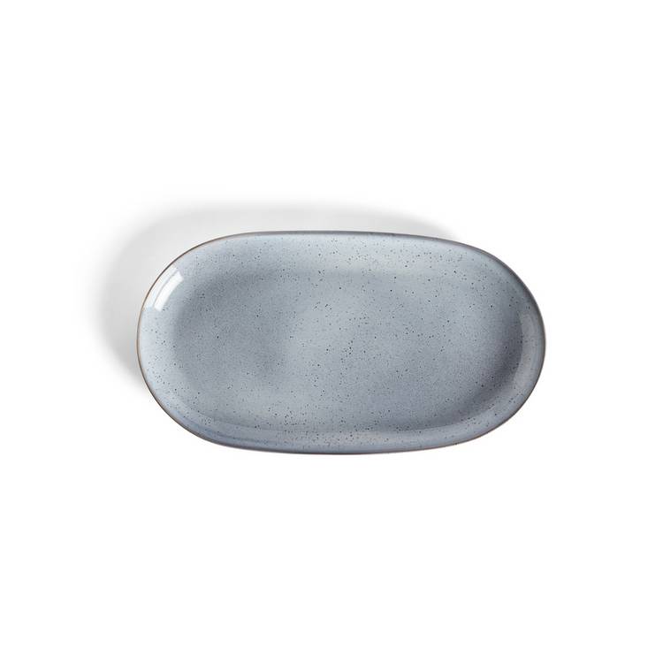 Habitat blue stoneware serving platter 36cm, imported from the UK
