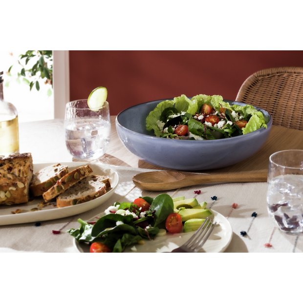 Habitat Evora blue stoneware serving bowl - British product