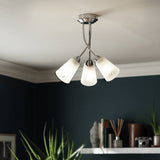Argos Argos Home Parton 3 Light Flush Ceiling Light - Chrome- Buy online at McGrocer