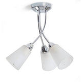Argos Home Parton 3-light flush ceiling light chrome 34cm - British product