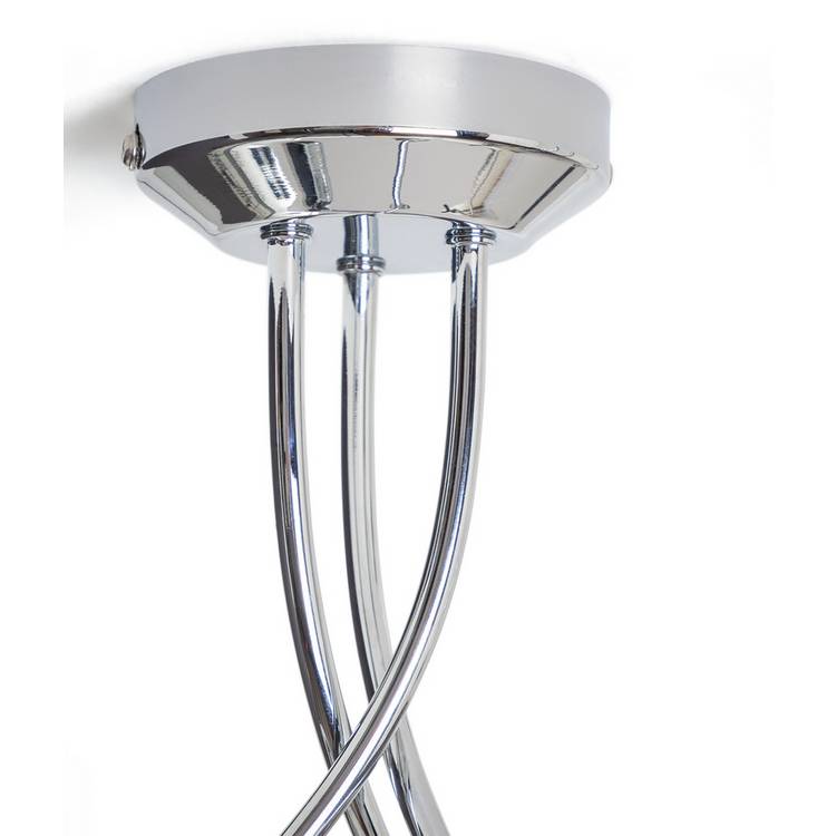 Argos Home Parton 3-light flush ceiling light chrome 34cm - British product