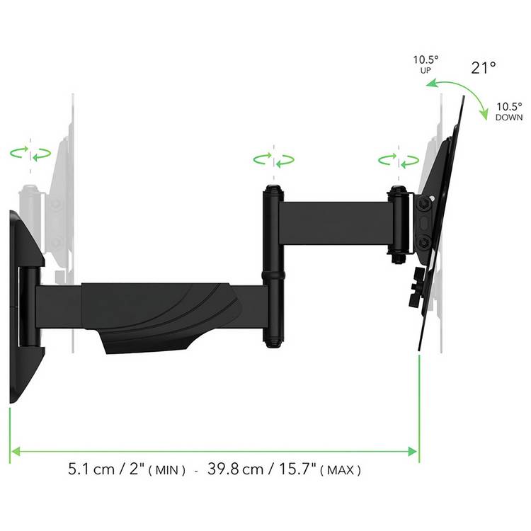 AVF Superior Multi-Position TV Wall Bracket for 43 inch TVs, UK version