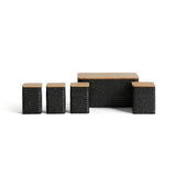Argos Habitat Set of 5 Speckle Bamboo Storage - Black- Buy online at McGrocer