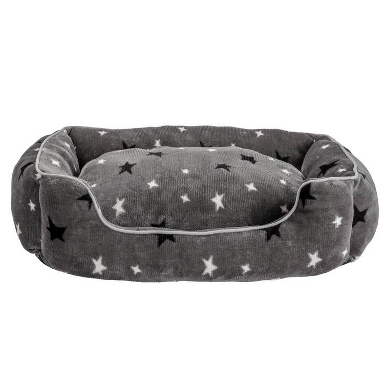 Stars plush square dog bed medium, UK version