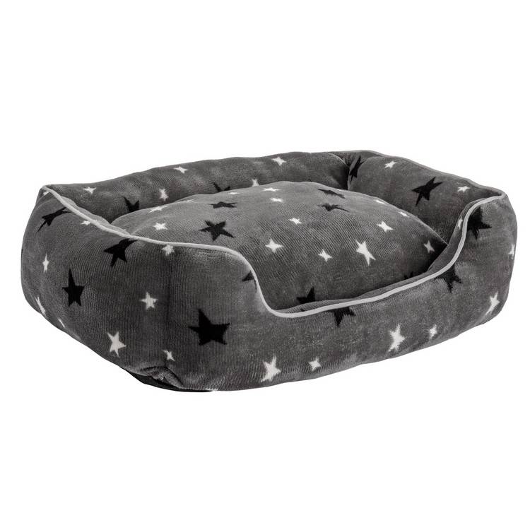 Stars plush square dog bed medium, UK version