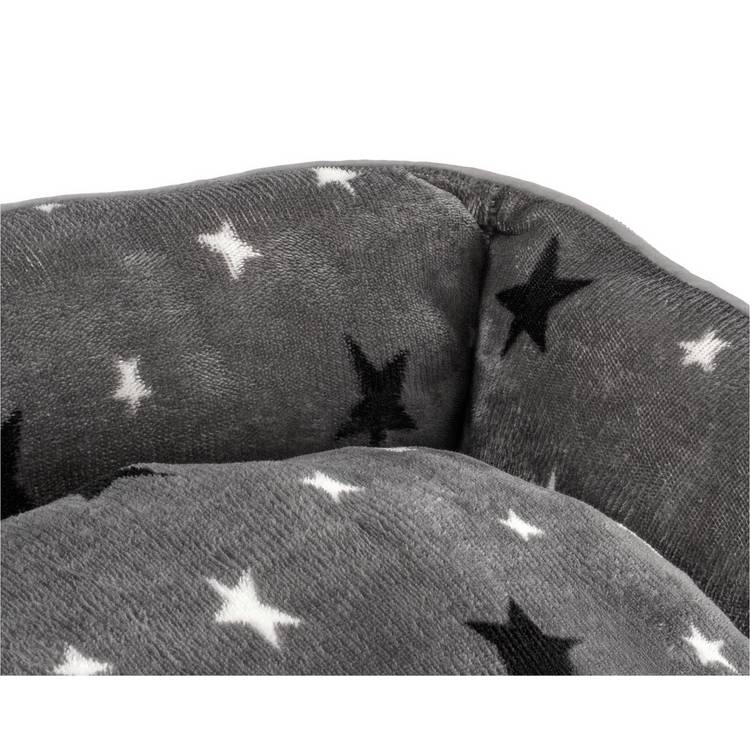 Stars plush square dog bed medium, UK version