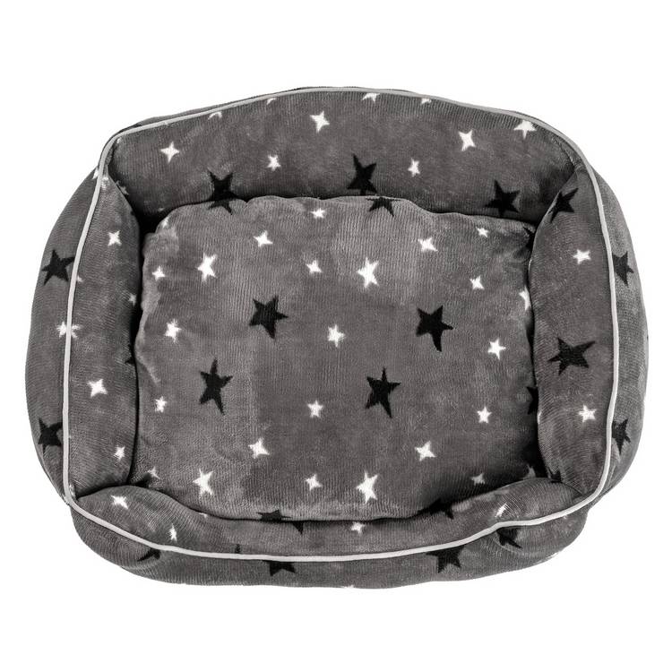Stars plush square dog bed medium, UK version