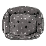 Stars plush square dog bed medium, UK version