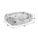Stars plush square dog bed medium, UK version