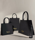 Harrods large cotton logo tote bag with magnetic fastening, UK version