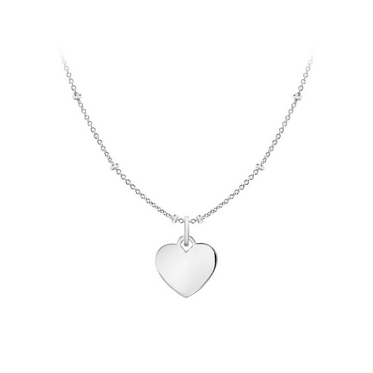 Revere sterling silver personalised heart pendant necklace 46cm, imported from the UK
