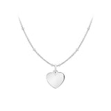 Revere sterling silver personalised heart pendant necklace 46cm, imported from the UK